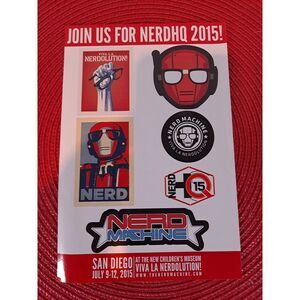 Loot Crate‎ Nerd Machine 2015 San Diego NERDHQ Viva La Nerdolution Sticker Sheet